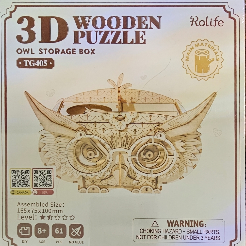 Wooden Owl Puzzle Kit